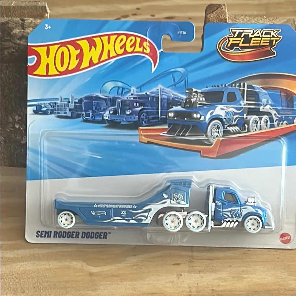 Hot Wheels Blue Semi Rodger Dodger Toy Truck Made in Malaysia